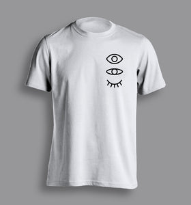 Women's White Short Sleeved Eyevate Eyecon (Heart) T-Shirt