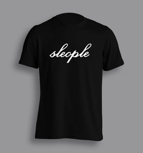 Men's Black Short Sleeve sleople T-Shirt