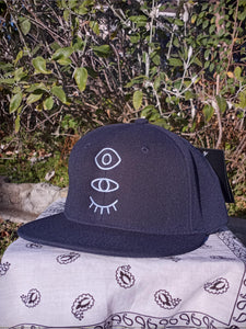 Navy Blue Snap-Back W/ Baby Blue Eyevate Eyecon Embroidery